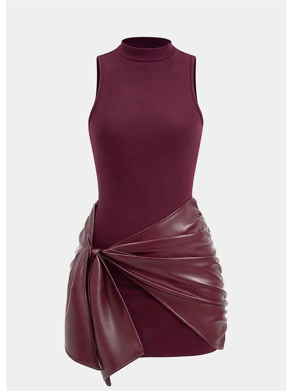 Tie front sleeveless dress